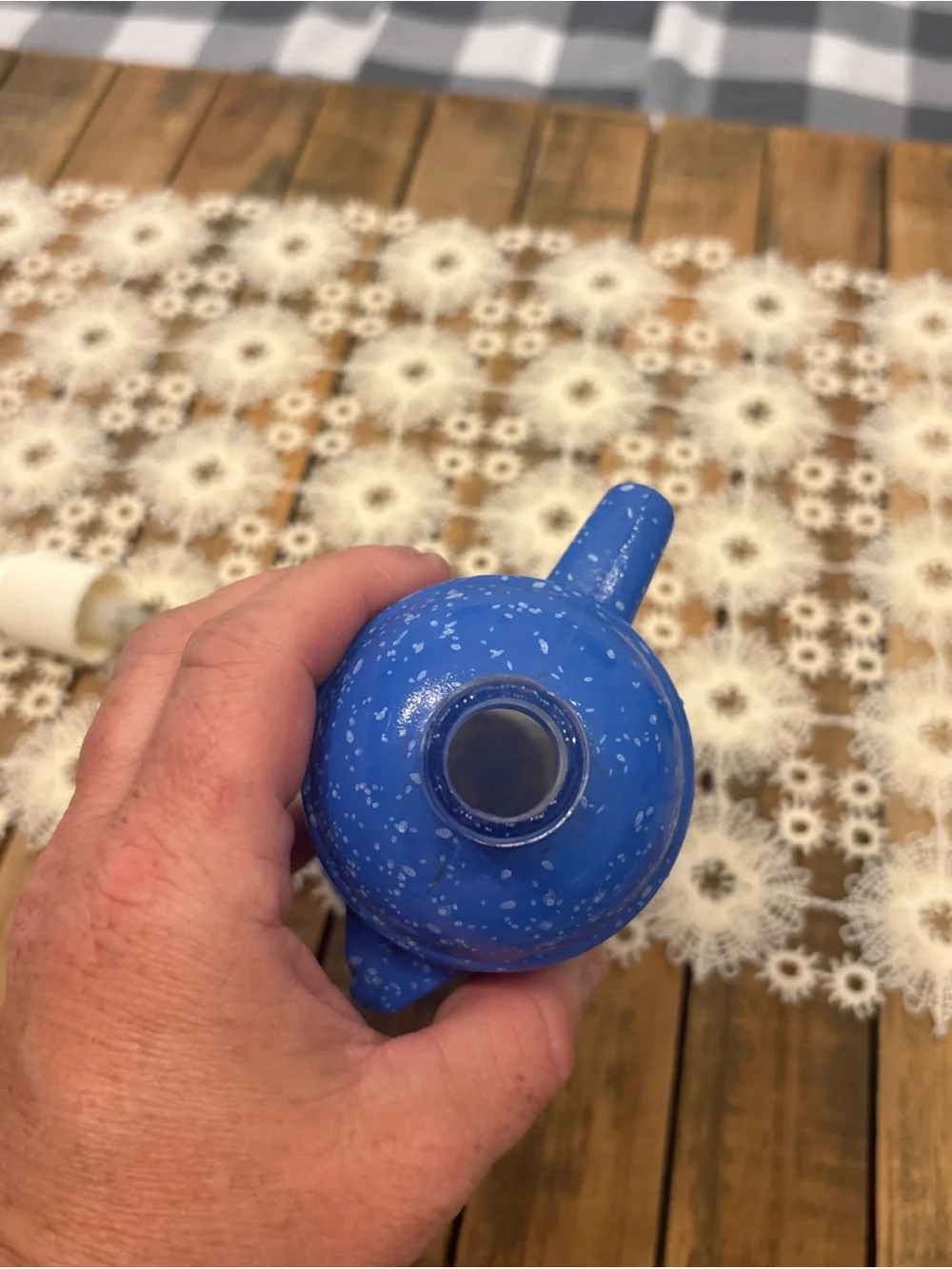 Vintage Avon 80s  Speckled Ceramic Soap Dispenser